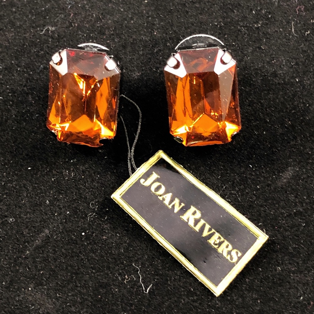Joan Rivers 10CT TW Citrine Stud Earrings